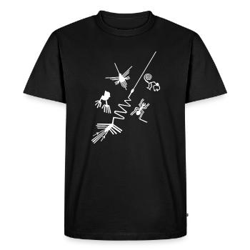 Lignes de Nazca - Pérou - T-shirt Premium bio Homme - noir - Devant - Nico (187cm)