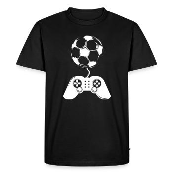 soccer soccer gaming gamer controller player - Men's Premium Organic T-Shirt - black - Front - Nico (187cm)