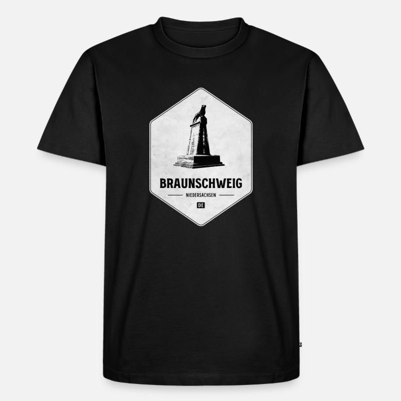 Braunschweig Denkmal Emblem - Männer Premium Bio T-Shirt - Schwarz