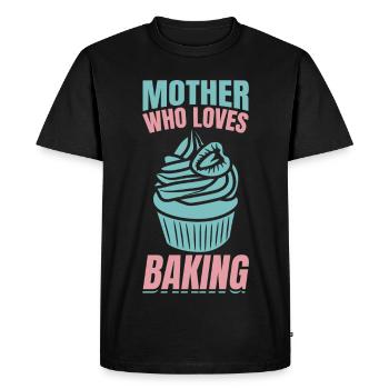 Mother who loves baking - Men's Premium Organic T-Shirt - black - Front - Nico (187cm)