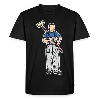 Little painter - Men's Premium Organic T-Shirt - black - Front - Nico (187cm)