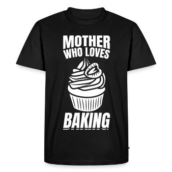 Baker Mom - Men's Premium Organic T-Shirt - black - Front - Nico (187cm)