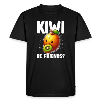 Kiwi Complice des Fruits - T-shirt Premium bio Homme - noir - Devant - Nico (187cm)