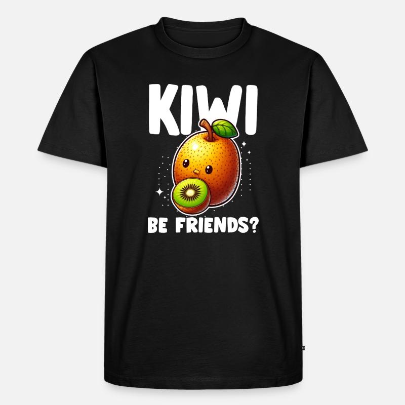 Kiwi Komplize - Männer Premium Bio T-Shirt - Schwarz