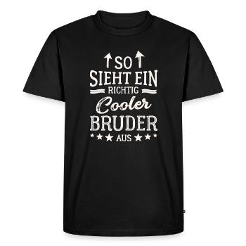 This is what a really cool brother looks like - Men's Premium Organic T-Shirt - black - Front - Nico (187cm)