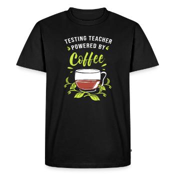 Examen d’enseignant - T-shirt Premium bio Homme - noir - Devant - Nico (187cm)