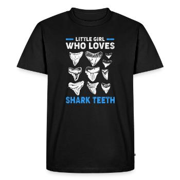 Dents de requin Dents de requin Dents de requin - T-shirt Premium bio Homme - noir - Devant - Nico (187cm)