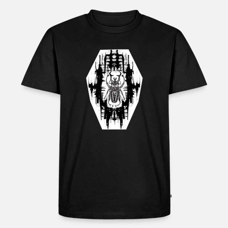 Schwarz-Weiß Scrab Design Nr. 6 - Männer Premium Bio T-Shirt - Schwarz