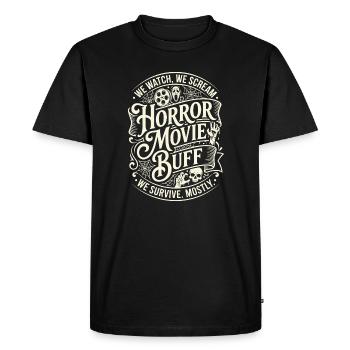 Cercle de fans de films d’horreur - T-shirt Premium bio Homme - noir - Devant - Nico (187cm)