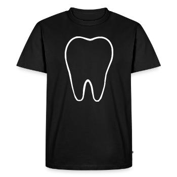 Dent, dents, dentiste - T-shirt Premium bio Homme - noir - Devant - Nico (187cm)