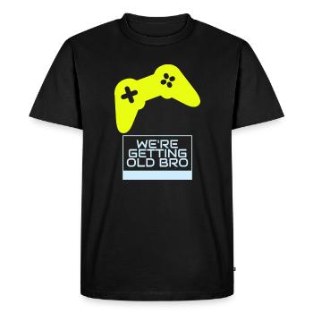 Gamer Nostalgie: On Vieillit - T-shirt Premium bio Homme - noir - Devant - Nico (187cm)