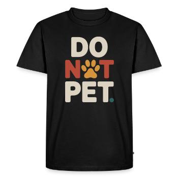 Ne caressez pas l’introverti à distance calme et antisocial - T-shirt Premium bio Homme - noir - Devant - Nico (187cm)
