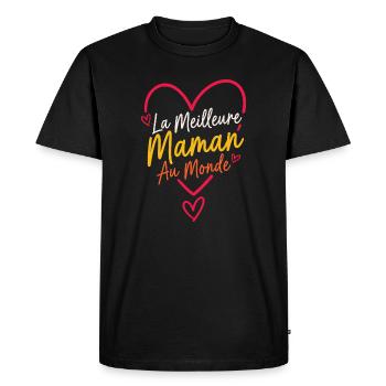 Meilleure Maman Au Monde - T-shirt Premium bio Homme - noir - Devant - Nico (187cm)