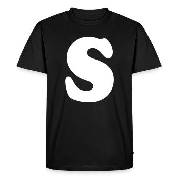 Large S Style Print | Letter S | S Logo - Men's Premium Organic T-Shirt - black - Front - Nico (187cm)