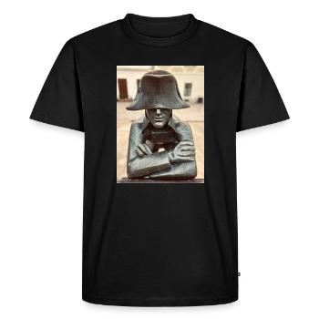 Détective au chapeau en bronze - T-shirt Premium bio Homme - noir - Devant - Nico (187cm)
