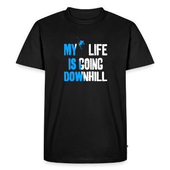 Ski ski de ski cadeau de ski drôle - T-shirt Premium bio Homme - noir - Devant - Nico (187cm)