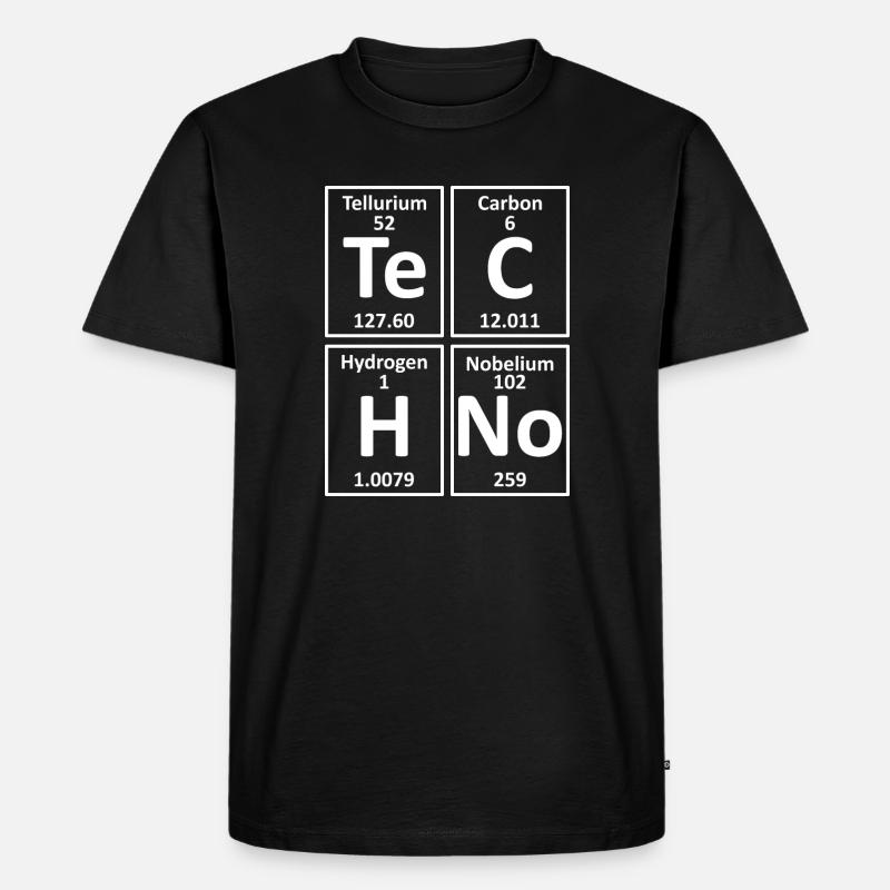 TeChNo Elements System - Men's Premium Organic T-Shirt - black
