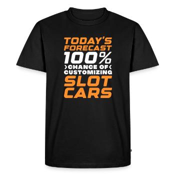 Les prévisions du jour sont de 100 % de chances de personnaliser la machine à sous - T-shirt Premium bio Homme - noir - Devant - Nico (187cm)