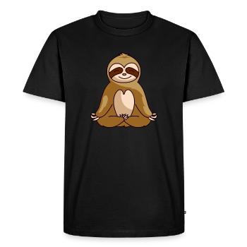 Sloth relax chill relax gift - Men's Premium Organic T-Shirt - black - Front - Nico (187cm)