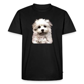 Bichon Maltais - T-shirt Premium bio Homme - noir - Devant - Nico (187cm)