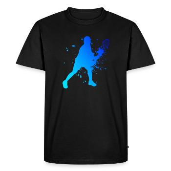 Badminton Squash Badminton Joueur Badminton - T-shirt Premium bio Homme - noir - Devant - Nico (187cm)