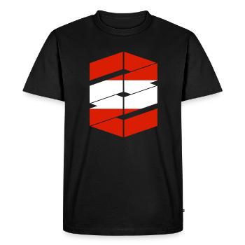 Austria Flag Austria Austrian Flag AT - Men's Premium Organic T-Shirt - black - Front - Nico (187cm)