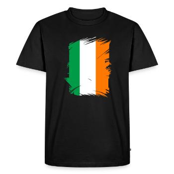 Ireland Flag Vintage Irish Flag Dublin - Men's Premium Organic T-Shirt - black - Front - Nico (187cm)