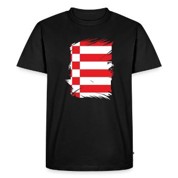 Drapeau de Brême Drapeau de Brême - T-shirt Premium bio Homme - noir - Devant - Nico (187cm)