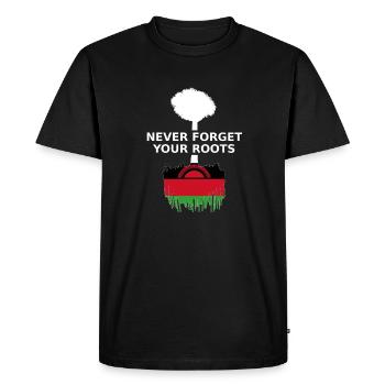 Malawi N’oubliez jamais vos racines - T-shirt Premium bio Homme - noir - Devant - Nico (187cm)