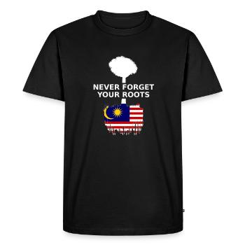 La Malaisie n’oublie jamais vos racines malaisiennes - T-shirt Premium bio Homme - noir - Devant - Nico (187cm)