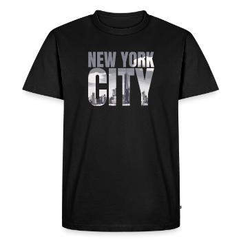 Ville de New York - T-shirt Premium bio Homme - noir - Devant - Nico (187cm)