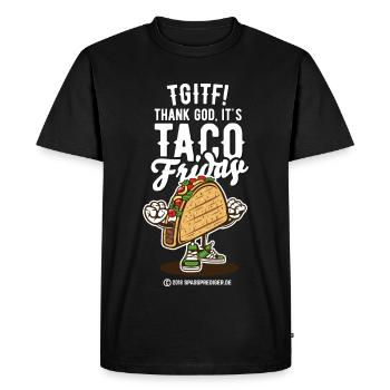 Taco Fredag Norge Saying TGITF - Men's Premium Organic T-Shirt - black - Front - Nico (187cm)