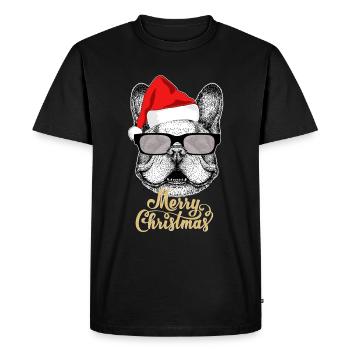 Joyeux Noël - T-shirt Premium bio Homme - noir - Devant - Nico (187cm)