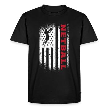 Cadeau de joueur de netball Love Netball - T-shirt Premium bio Homme - noir - Devant - Nico (187cm)