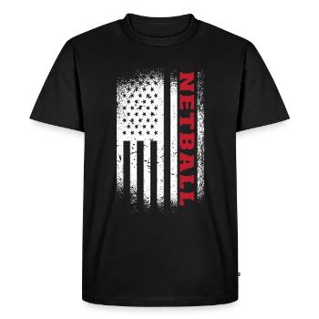 Cadeau de joueur de netball Love Netball - T-shirt Premium bio Homme - noir - Devant - Nico (187cm)