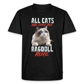 Ragdoll - Men's Premium Organic T-Shirt - black - Front - Nico (187cm)