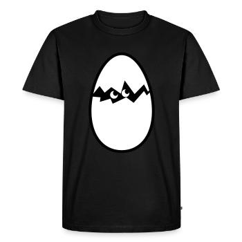 Egg with chicks - Men's Premium Organic T-Shirt - black - Front - Nico (187cm)
