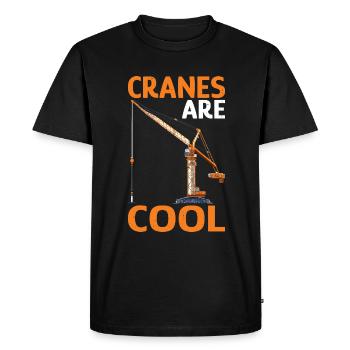 Cranes Are Cool - Männer Premium Bio T-Shirt - Schwarz - Vorne - Nico (187cm)