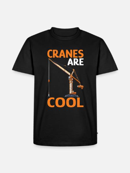 Cranes Are Cool - Männer Premium Bio T-Shirt - Schwarz