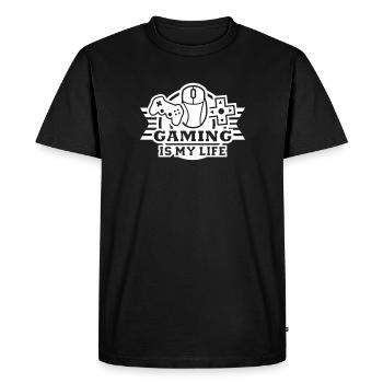 Gaming (is my Life) - T-shirt Premium bio Homme - noir - Devant - Nico (187cm)
