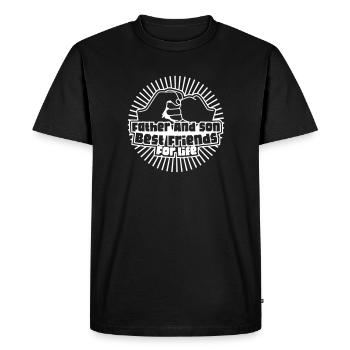 BEST SON FATHER PAPA DAD FISTS SAYINGS MOTIF - Men's Premium Organic T-Shirt - black - Front - Nico (187cm)
