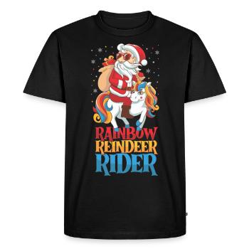 Joyeux Père Noël Costume Joyeux Noël - T-shirt Premium bio Homme - noir - Devant - Nico (187cm)