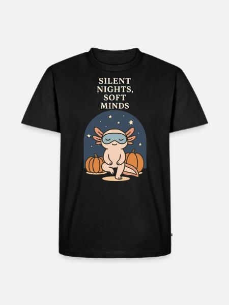 Axolotl Silent Nights Halloween - Men's Premium Organic T-Shirt - black
