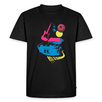 car dj pop rock - Men's Premium Organic T-Shirt - black - Front - Nico (187cm)