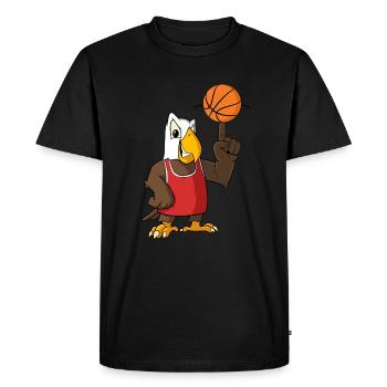 Maillot de basket-ball Bald Eagle - T-shirt Premium bio Homme - noir - Devant - Nico (187cm)