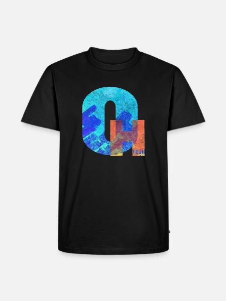 Oh Yeah - Männer Premium Bio T-Shirt - Schwarz
