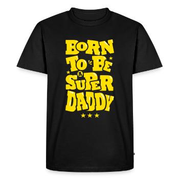 Born to be a great dad - Men's Premium Organic T-Shirt - black - Front - Nico (187cm)