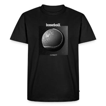 Baseball Comet - Men's Premium Organic T-Shirt - black - Front - Nico (187cm)