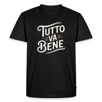 Tutto va bene - T-shirt Premium bio Homme - noir - Devant - Nico (187cm)