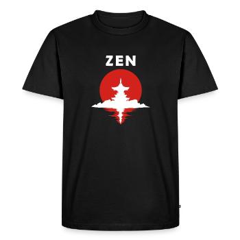 Zen - T-shirt Premium bio Homme - noir - Devant - Nico (187cm)